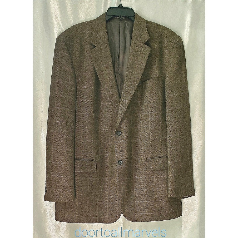 Oscar de la Renta Sports Coat Soft Lambswool Jacket Ivy Heritage Men size 46L